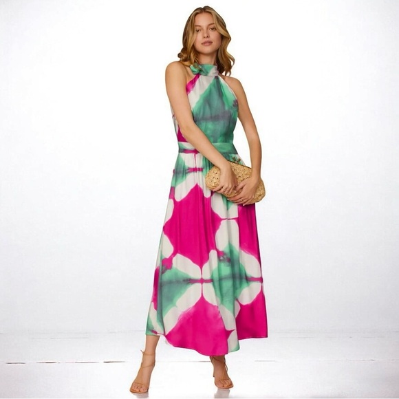 🌻Busayo Tie Dye Halter Dress | Size 0 | $415 Retail - Picture 2 of 12